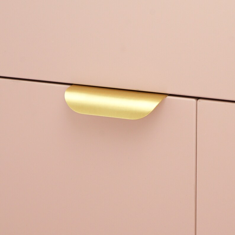 Curved Brass Lip Pull Handles Brass Door Handles Etsy UK