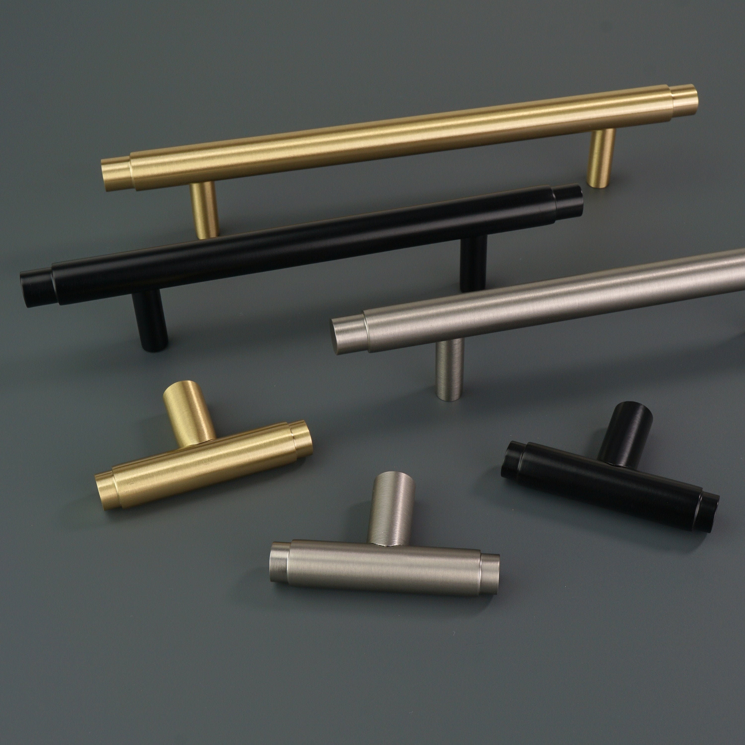 T Bar Solid Brass Handles Brass Door Handles Etsy
