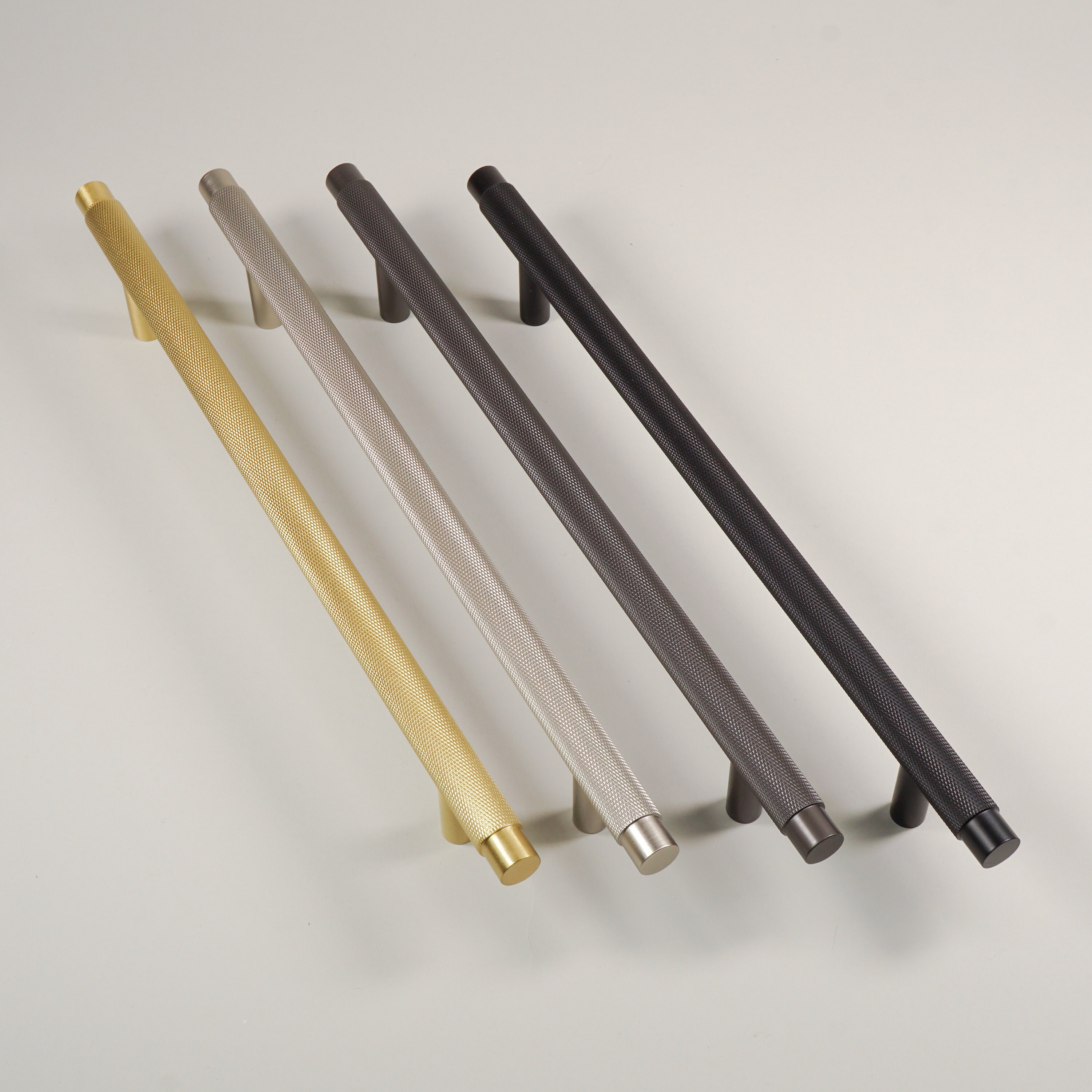 Long Knurled Closet Bar Handles Brass Door Handles Knurled Etsy UK