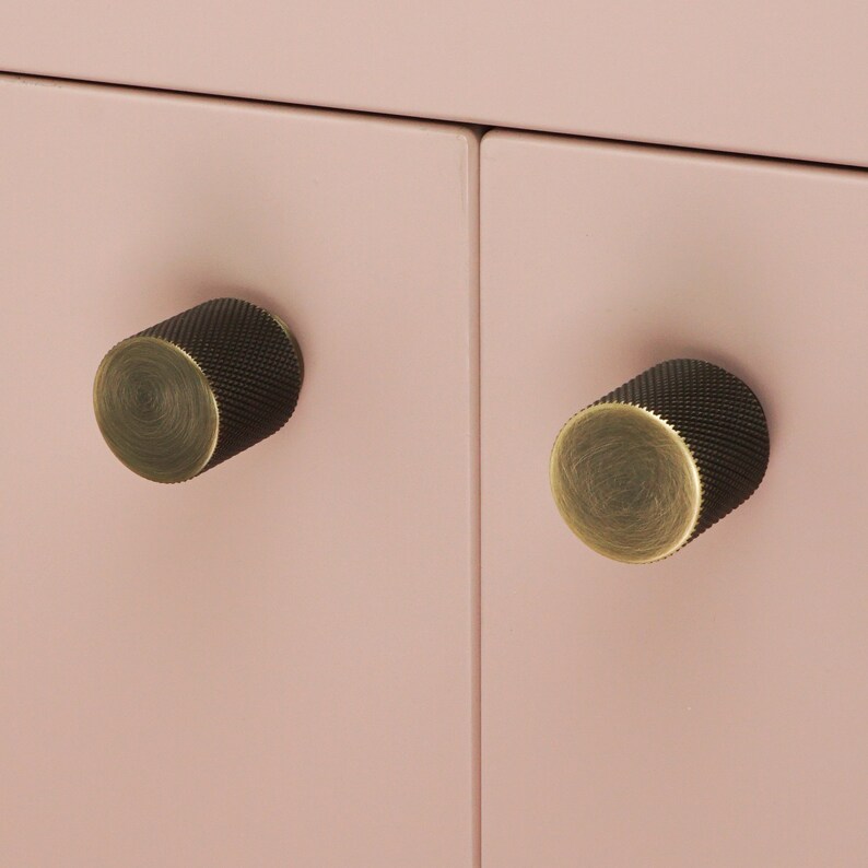 Large Knurled Button Knobs Kitchen Knobs Etsy