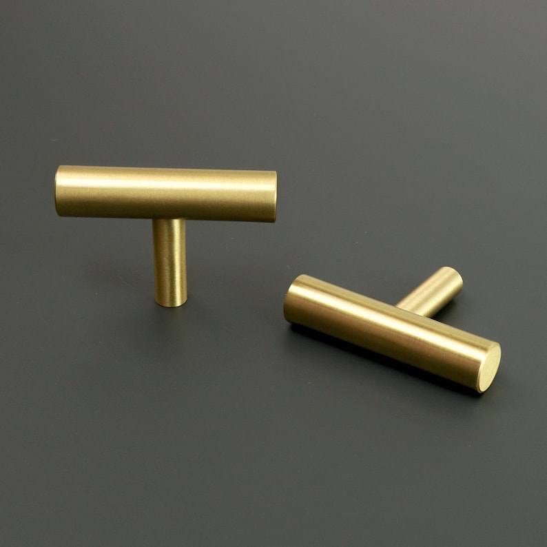 T Bar Solid Brass Handles Brass Door Handles Etsy Denmark