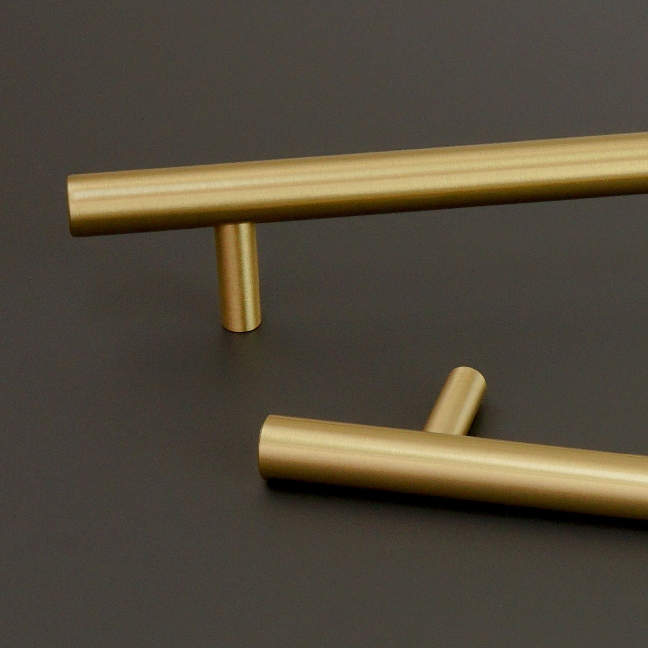 T Bar Solid Brass Handles Brass Door Handles Etsy