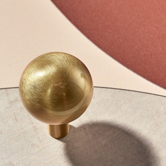 Spherical Solid Brass Cabinet Knobs Round Singapore Spherical Solid Brass Cabinet Knobs, Round Brass Knobs For Kitchen Cabinets