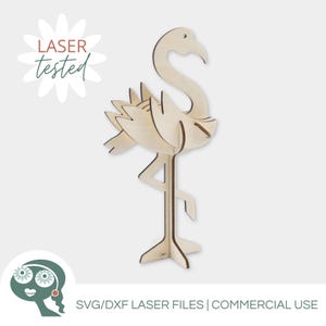 Flamingo  - digital file laser cutter - Dxf / Svg / Pdf / Ai