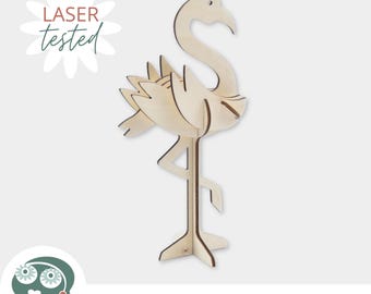 Flamingo  - digital file laser cutter - Dxf / Svg / Pdf / Ai