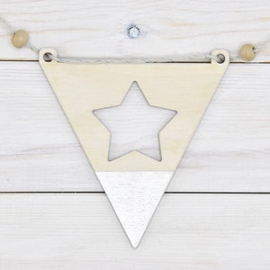 banderas festivas de madera guirnalda plata oro o cobre / banderas de letras / regalo de boda regalo de nacimiento comunión / nombre de madera