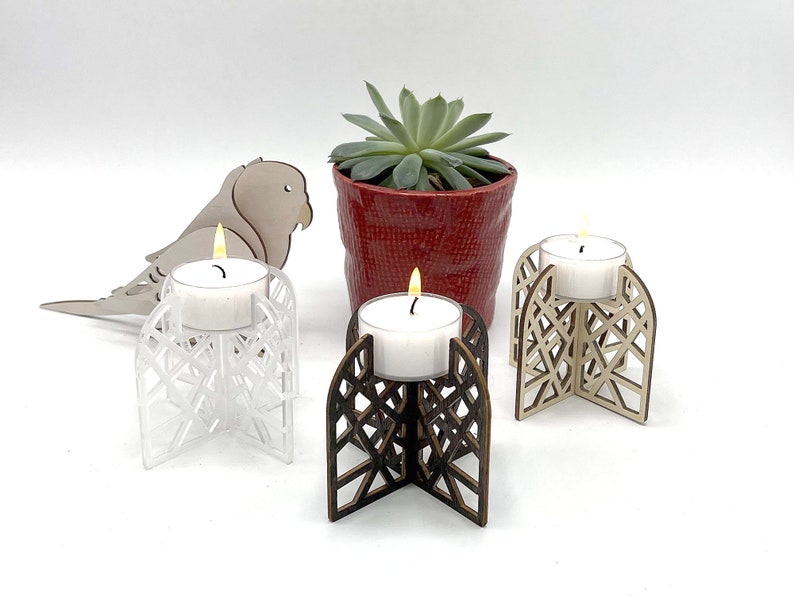 Cosy Tealight Candle Holder Digital File Laser Cutter Dxf / Svg / Pdf