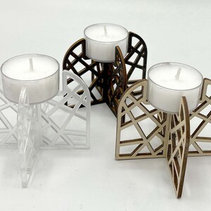 cosy tealight candle holder - digital file laser cutter - Dxf / Svg / Pdf / Ai image 4