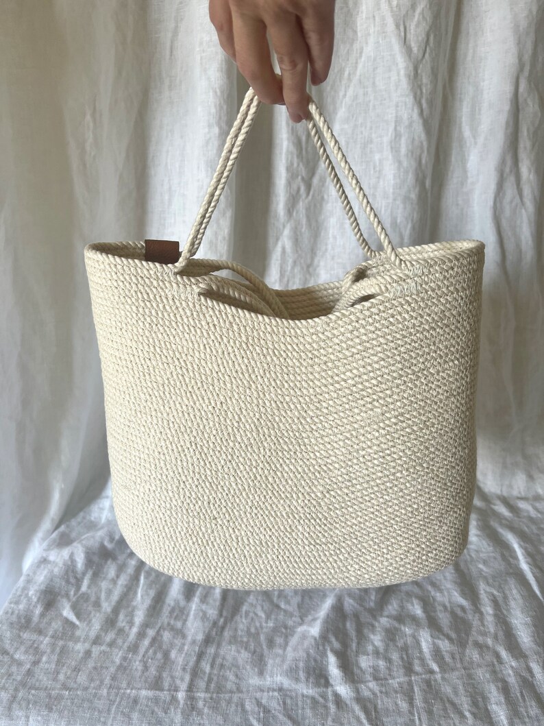 Organic Rope Bag Shoulder Bag Purse Handmade Bag Etsy