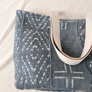 Handmade Tote Bag The Essential Tote Bag Authentic African Mudcloth Organic Canvas Minimalist Weekend Bag Large Shoulder Bag image 2
