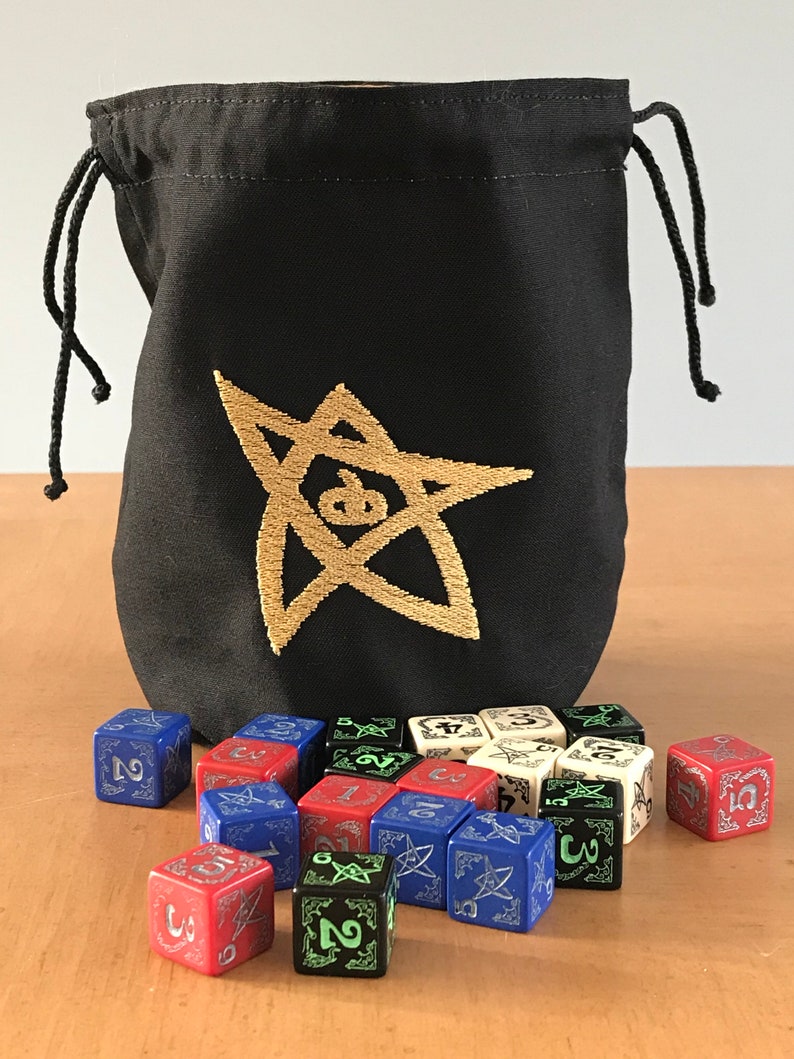 Cthulhu 'elder Sign' Dice Bag in antique Gold' Etsy