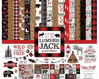 LITTLE LUMBER JACK Collection Kit, Echo Park Carta Bella Scrapbook Paper