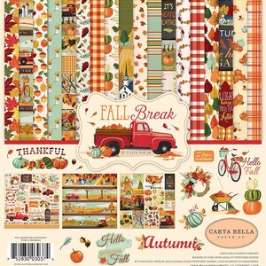 FALL BREAK Collection Kit, Echo Park Carta Bella Scrapbook Paper
