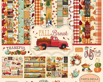 FALL BREAK Collection Kit, Echo Park Carta Bella Scrapbook Paper