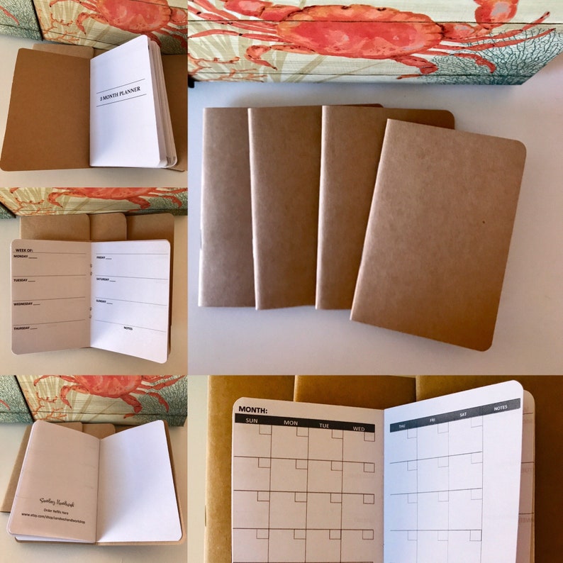 Midori Style Laminated Travelers Notebook Set/planner/journal Etsy