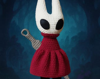 Patrón de amigurumi de ganchillo DIY de Hornet de Silksong \ Patrón de peluche de ganchillo de Hornet de Silksong (PDF) \ PDF de Hollow Knight Silksong