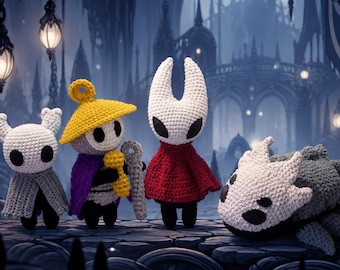 Hornet Silksong Amigurumi DIY Crochet Pattern \ Hollow Knight Crochet Plush Pattern (PDF) \ Beast Bell and Lost flea Tutorial Digital Sherma