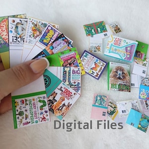 1:6 Scale Miniature Children Encyclopedia Book Covers. 1/12 Printable Encyclopedia book. Miniature books for Dollhouse.DIGITAL DOWNLOAD ONLY