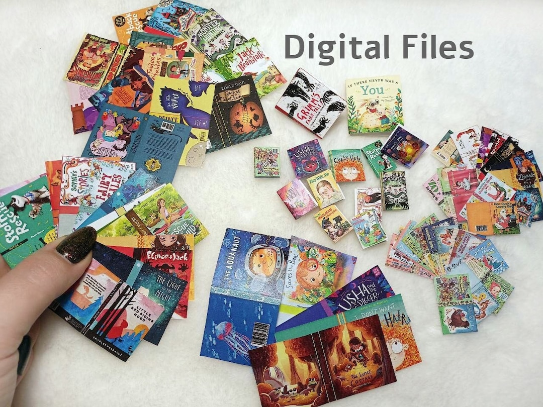 1/12 & 1:6 Scale Miniature New Kids Book Covers and Vintage Children's ...