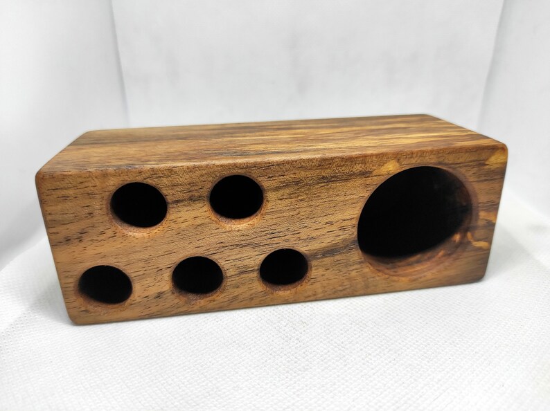 Wooden Pen Holder English Walnut Wood Desktop Stand Pencil Etsy