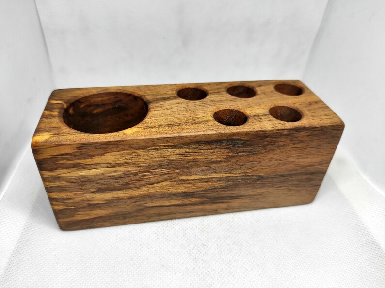 Wooden Pen Holder English Walnut Wood Desktop Stand Pencil Etsy