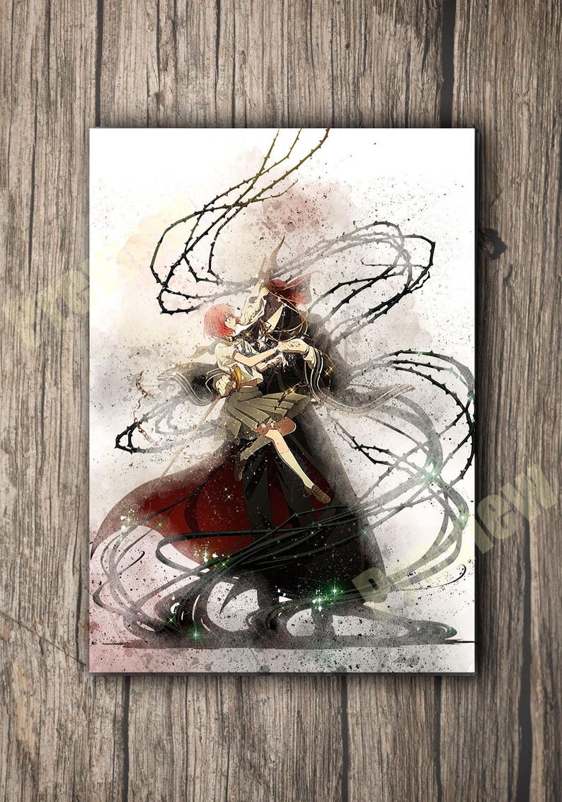 Mahoutsukai No Yome Anime Print Art Watercolor Print Top Etsy