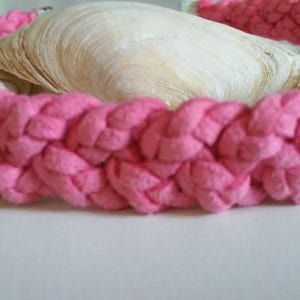 Braided choker suede pale pink image 2