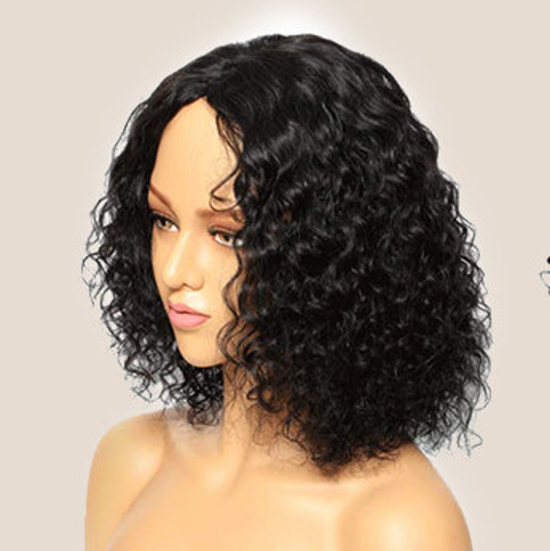 Bob Deep Wave Curly 12 inch Wig/Women Human Wigs Etsy
