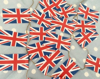 Union Jack mini katoenen vlaggetje, feestbanner