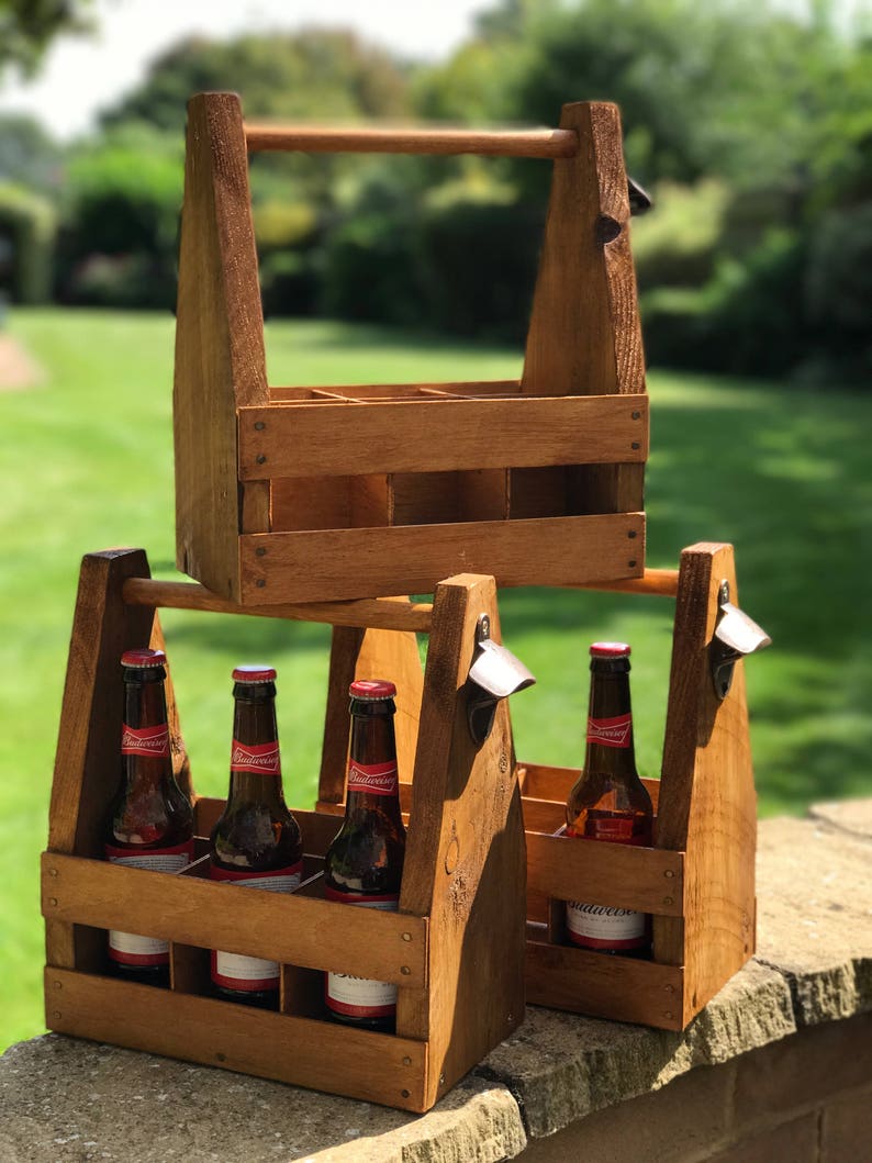 Wooden Beer Caddy