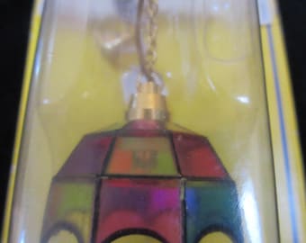 Vintage/Victoria Miniland/Hanging 12Volt Electric Lamp/Tiffany Style Miniature Lamp for Dollhouse/New In Paackage/