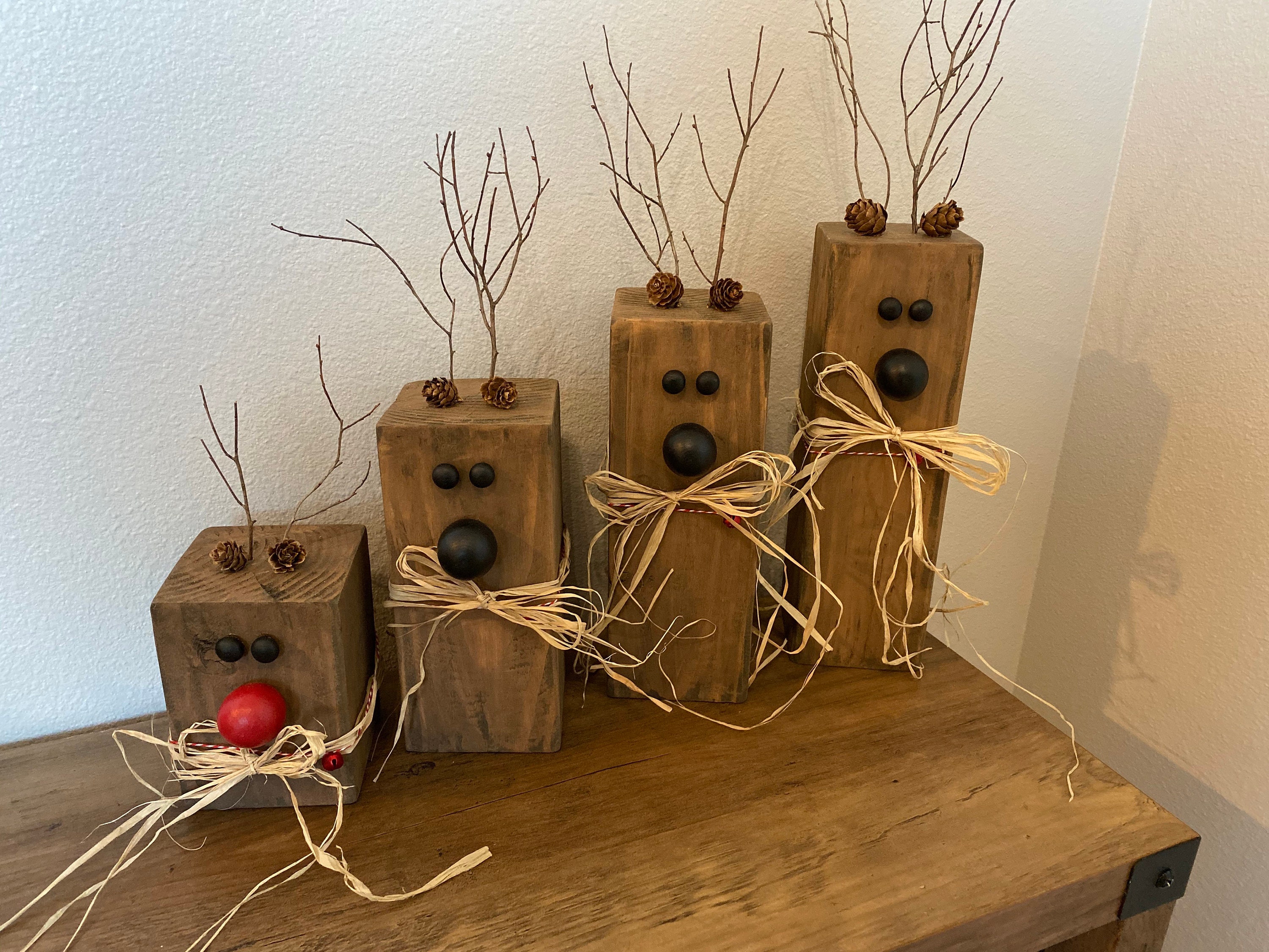 Wood Block Reindeer Craft - It's Always Autumn
