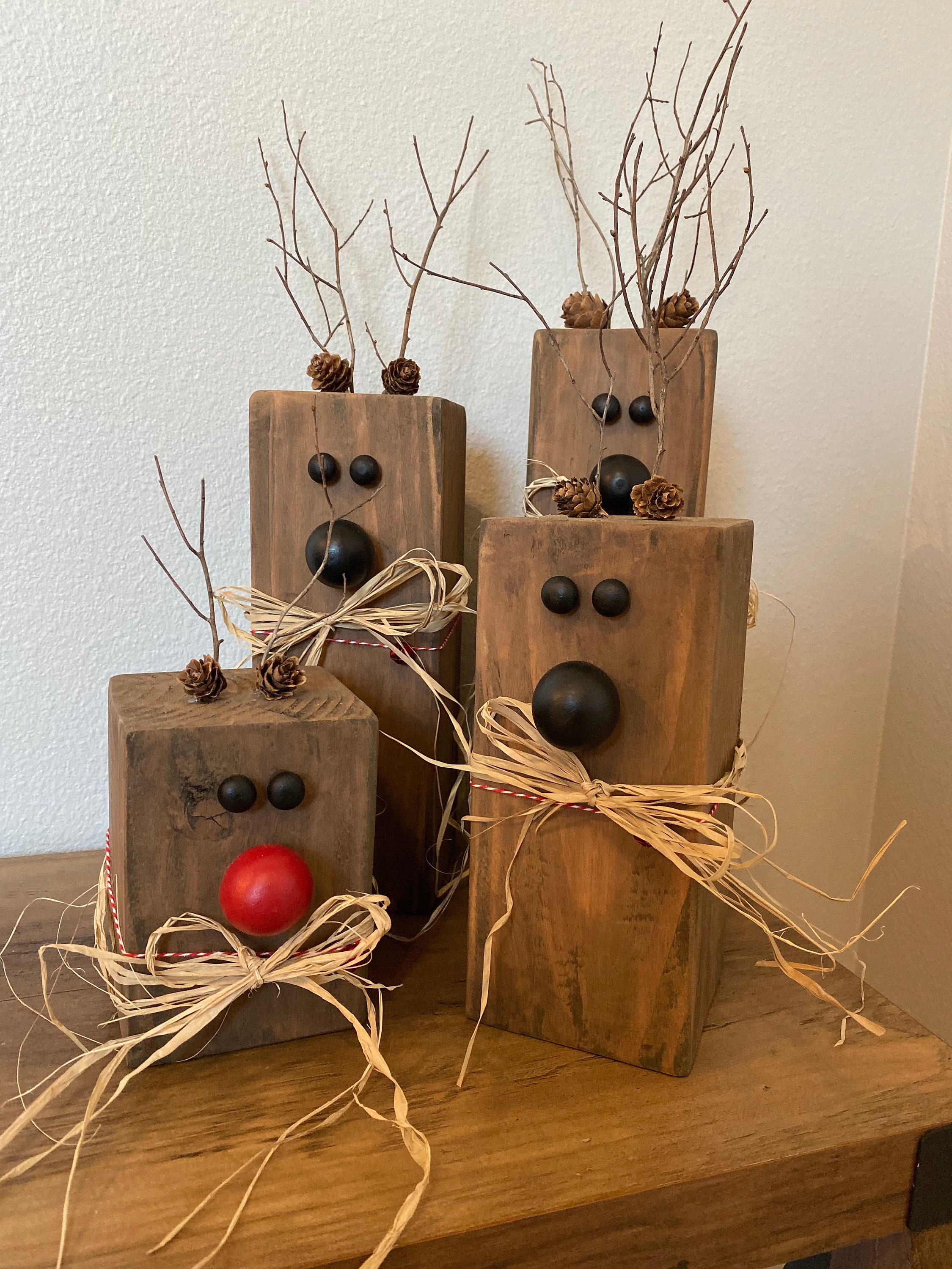 Wood Block Reindeer Craft - It's Always Autumn