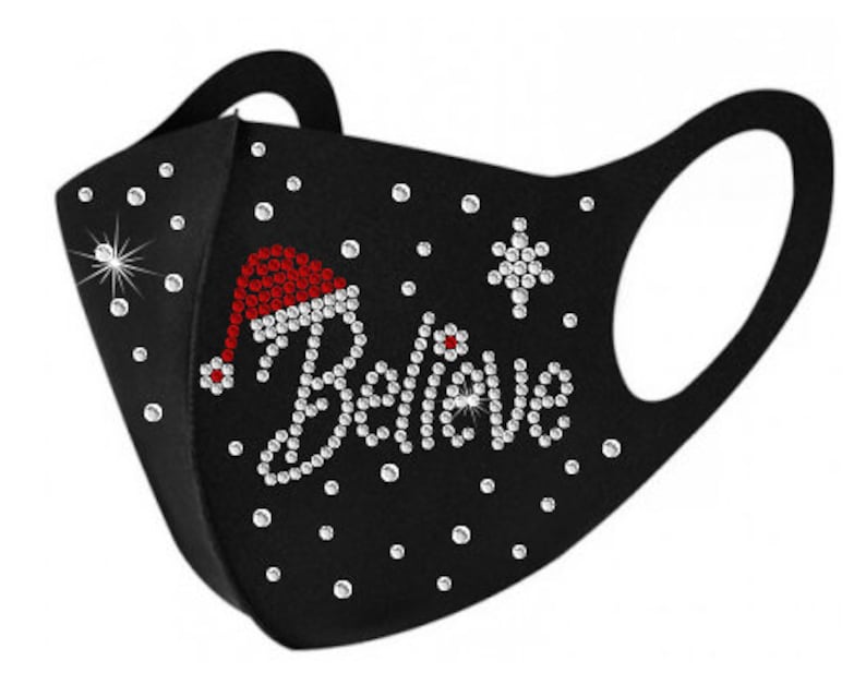 Believe Santa Hat face mask 