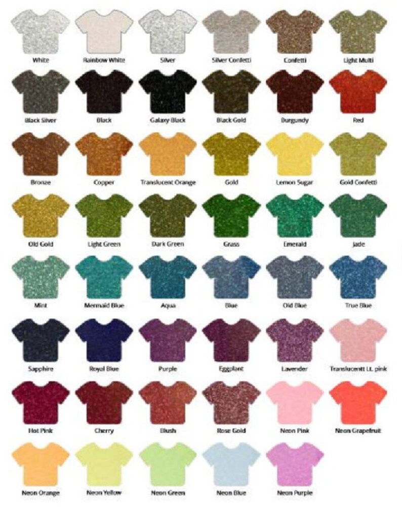 Siser Glitter HTV 12 x 20 10 pk Heat Transfer Vinyl