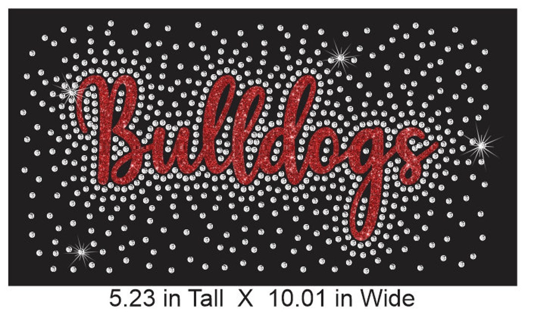 Bulldogs Cursive Burst DOWNLOAD Rhinestone and Vinyl CUT - Etsy Canada