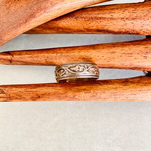 Vintage Copper Wedding Ring, WM Wheeler Handmade Gifts for Her