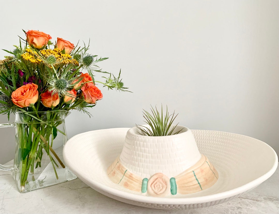 Treasure Craft Chip and Dip Hat, Party Platter, Vintage Sombrero Air