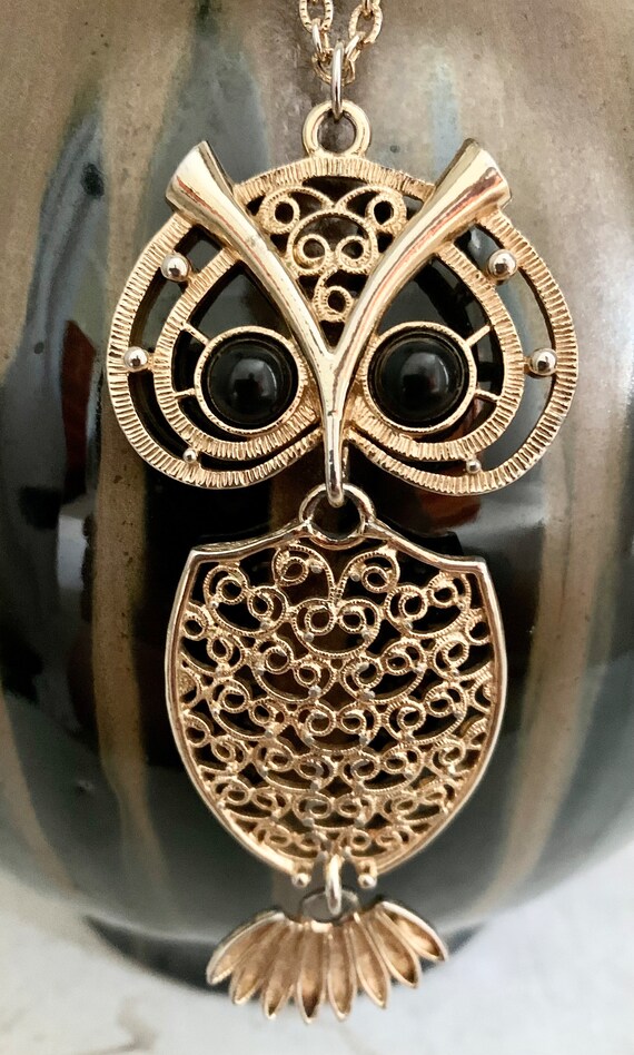 Sarah coventry owl on sale necklace