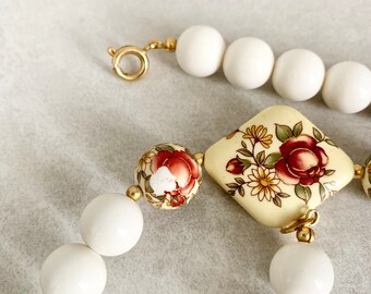 [TATIANA] 韓国☆Totem Heart Flower Bead Necklace Finneaus Beaded Necklace - SFMOMA Museum Store