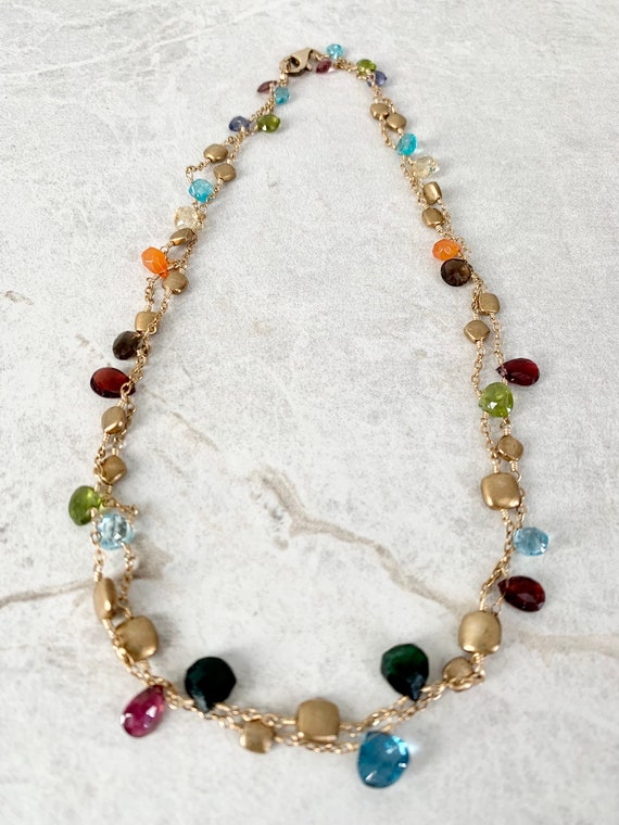Birthstone Necklace, Gemstone Choker, Boho Statem… - image 3
