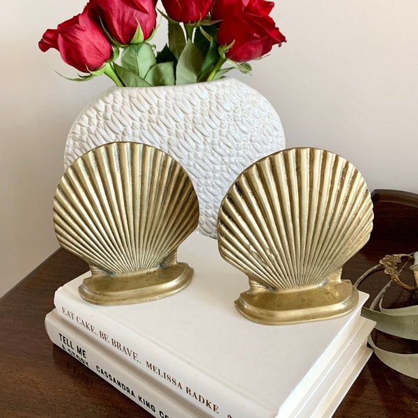 Brass Shell Bookends Etsy