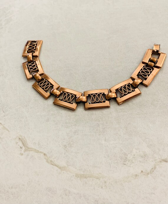 1950's Renoir Copper Bracelet, Vintage Boho Jewel… - image 6