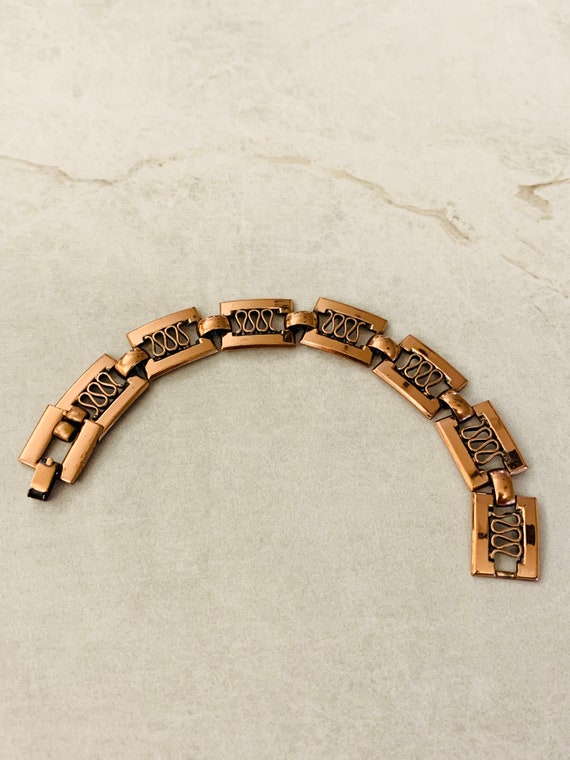 1950's Renoir Copper Bracelet, Vintage Boho Jewel… - image 5