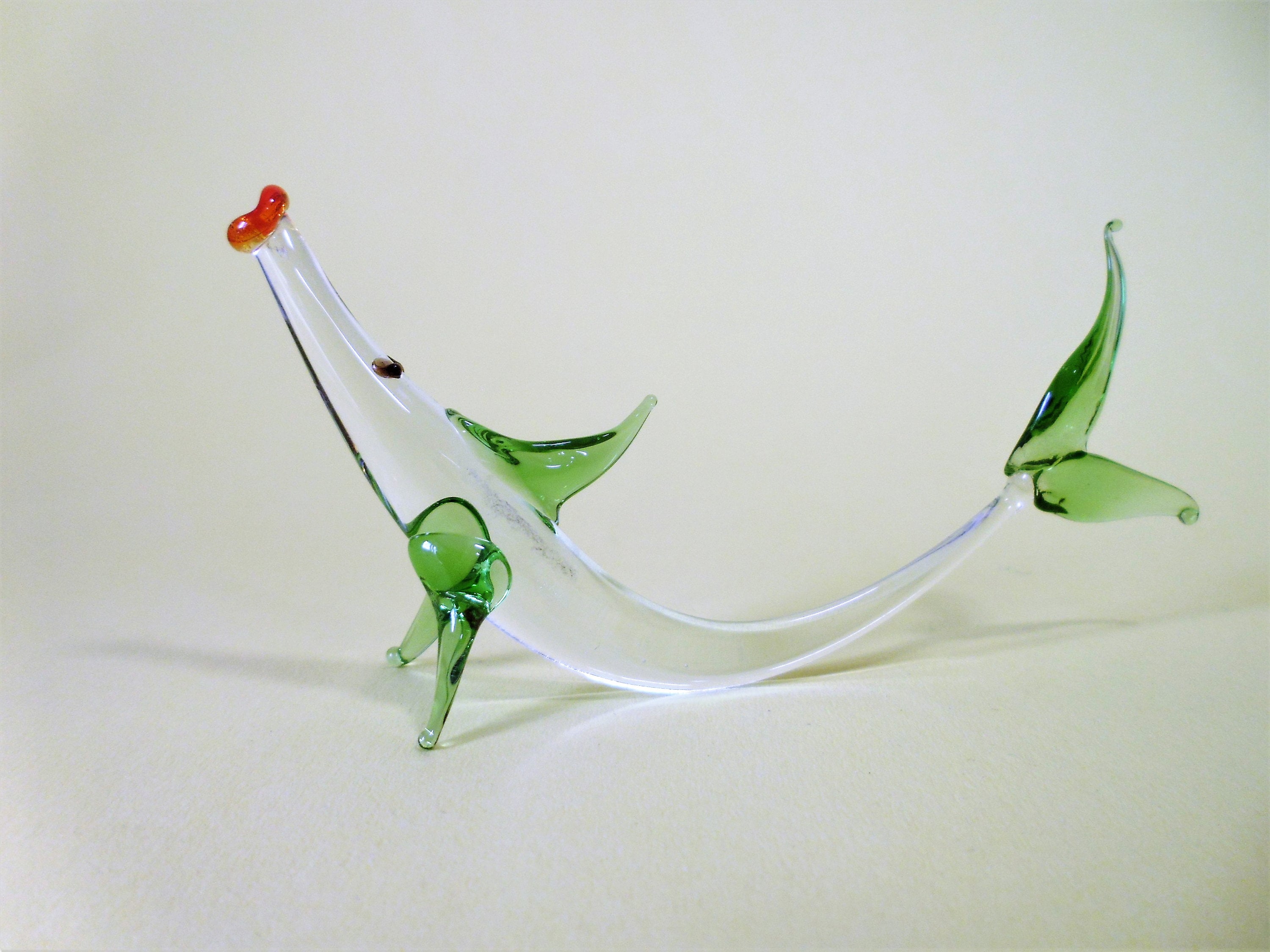 Vintage Murano Hand Blown Glass Animals Exotic Green Fish Etsy UK