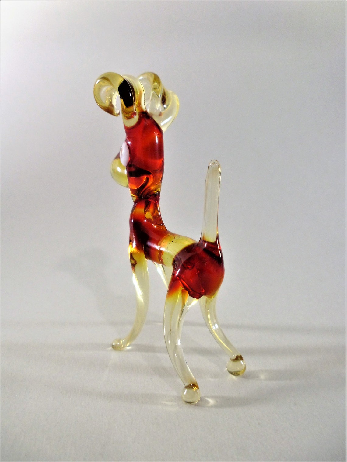 hand blown glass deer