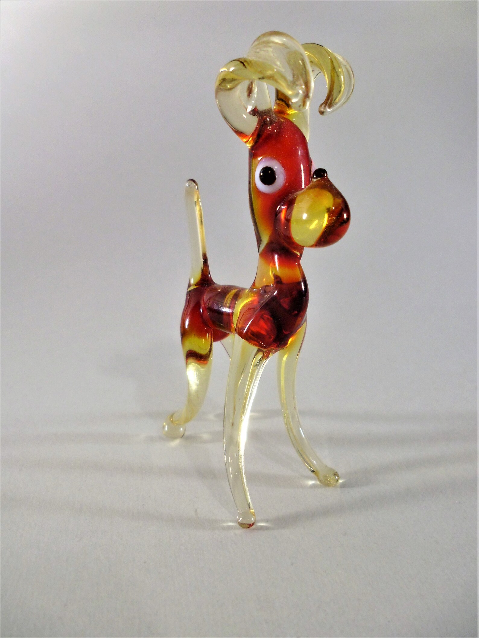 hand blown glass deer