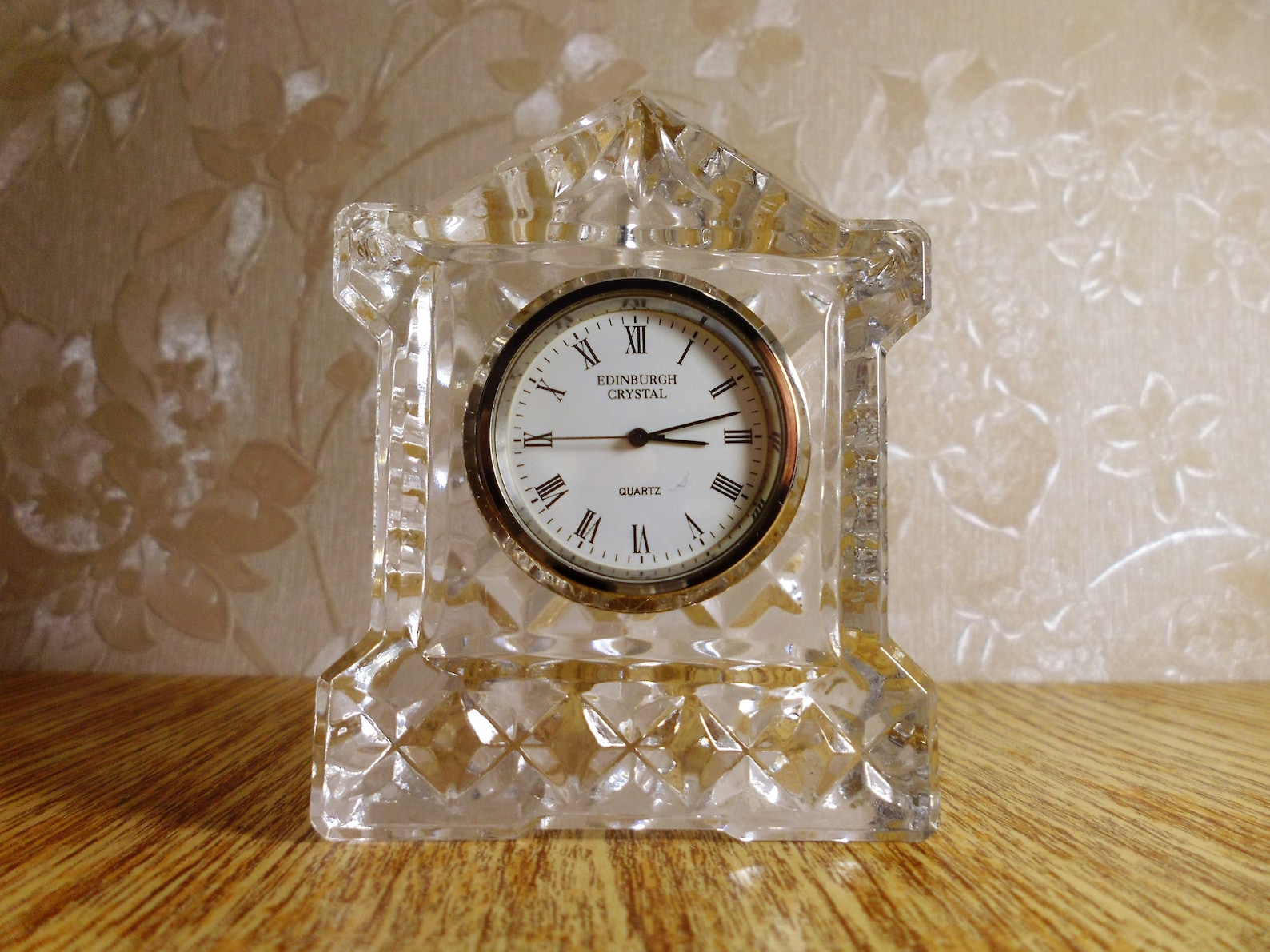 Vintage Edinburgh Crystal Temple Clock Ornament Excellent Etsy