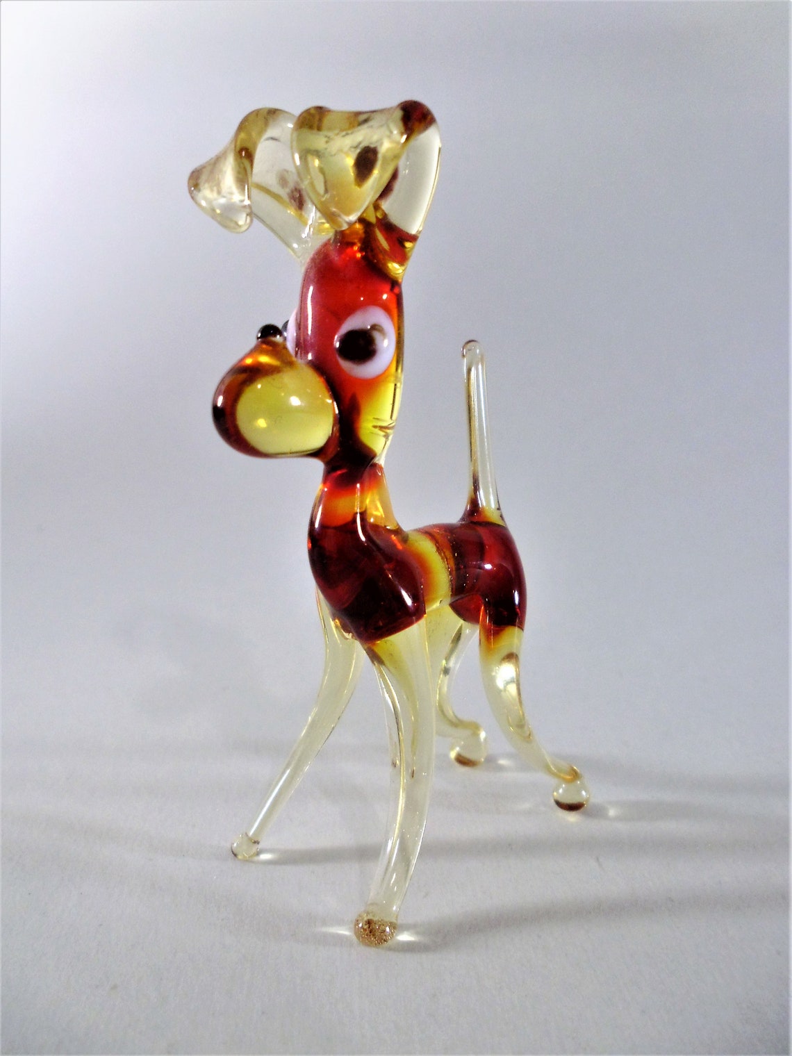 hand blown glass deer