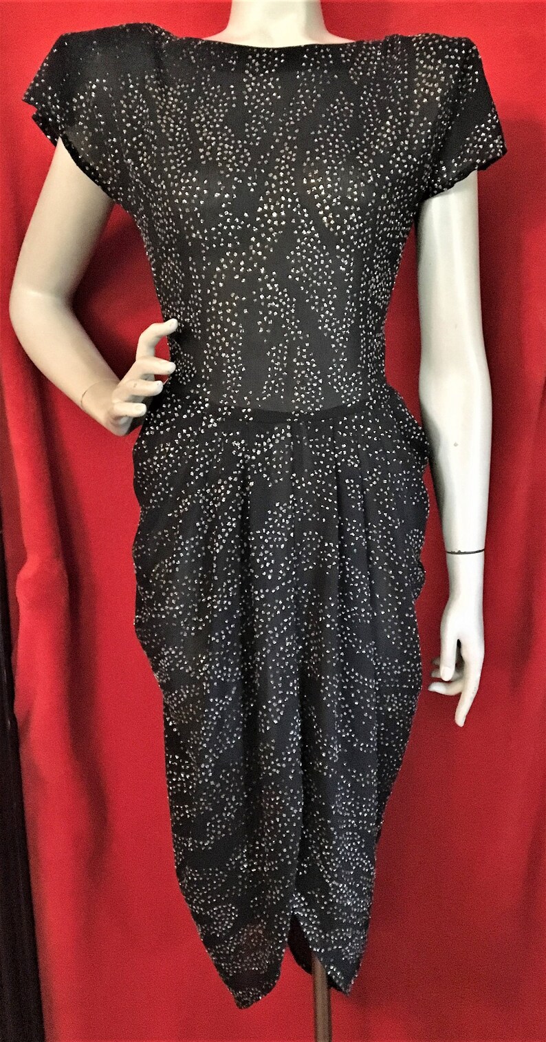 80s glitter dress